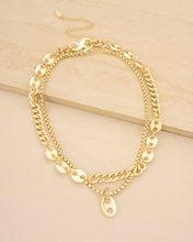 Load image into Gallery viewer, Modern Golden Girl Necklace Set in Gold
