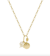 Load image into Gallery viewer, Charmed For Sure Necklace in Crystal &amp; Gold
