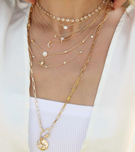 Load image into Gallery viewer, Charmed For Sure Necklace in Crystal &amp; Gold
