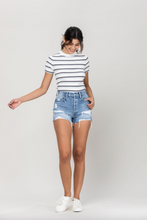 Load image into Gallery viewer, Zena High Rise Distress Mom Shorts
